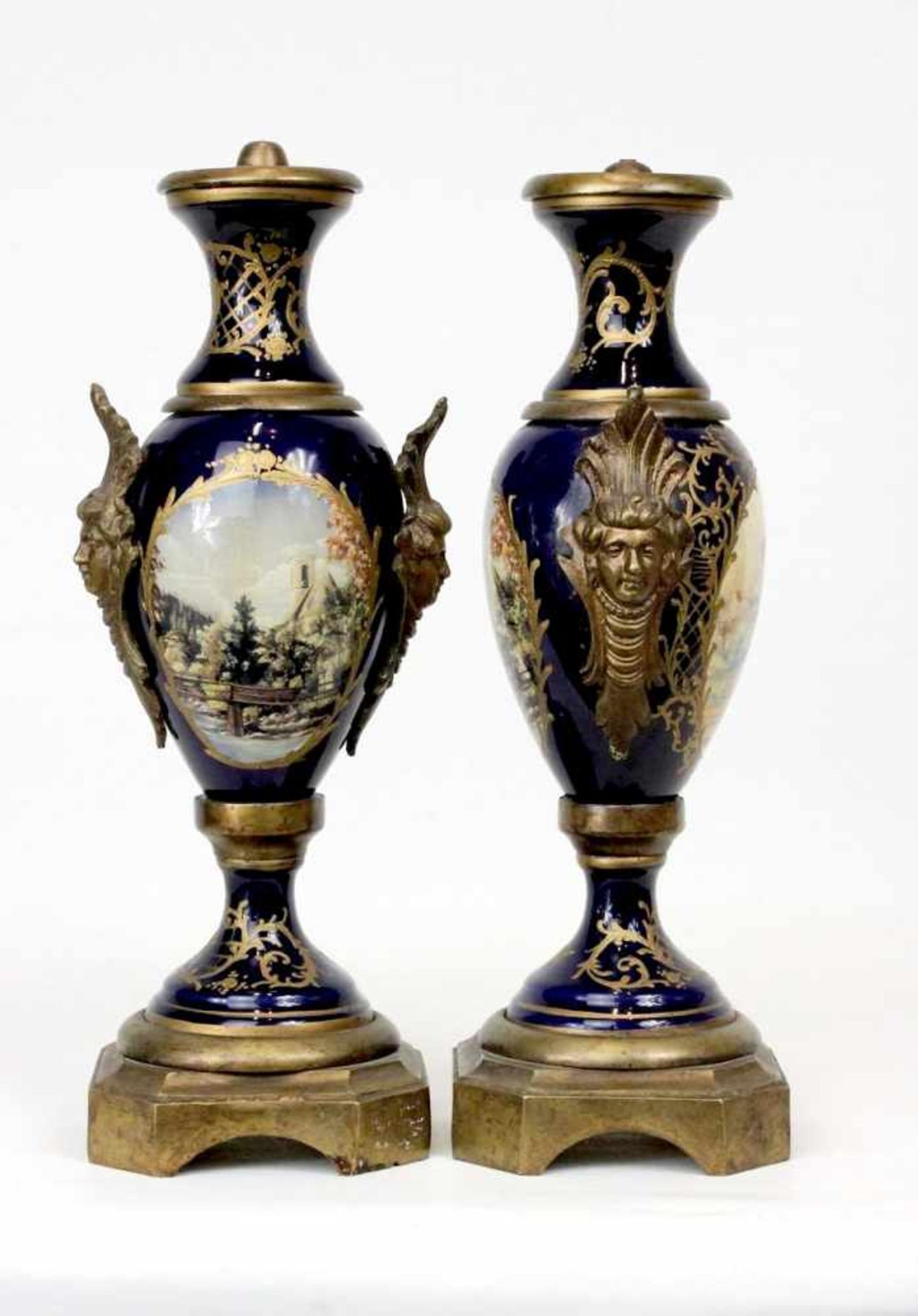 Paar Urnenvasen um 1900 - Bild 3 aus 4