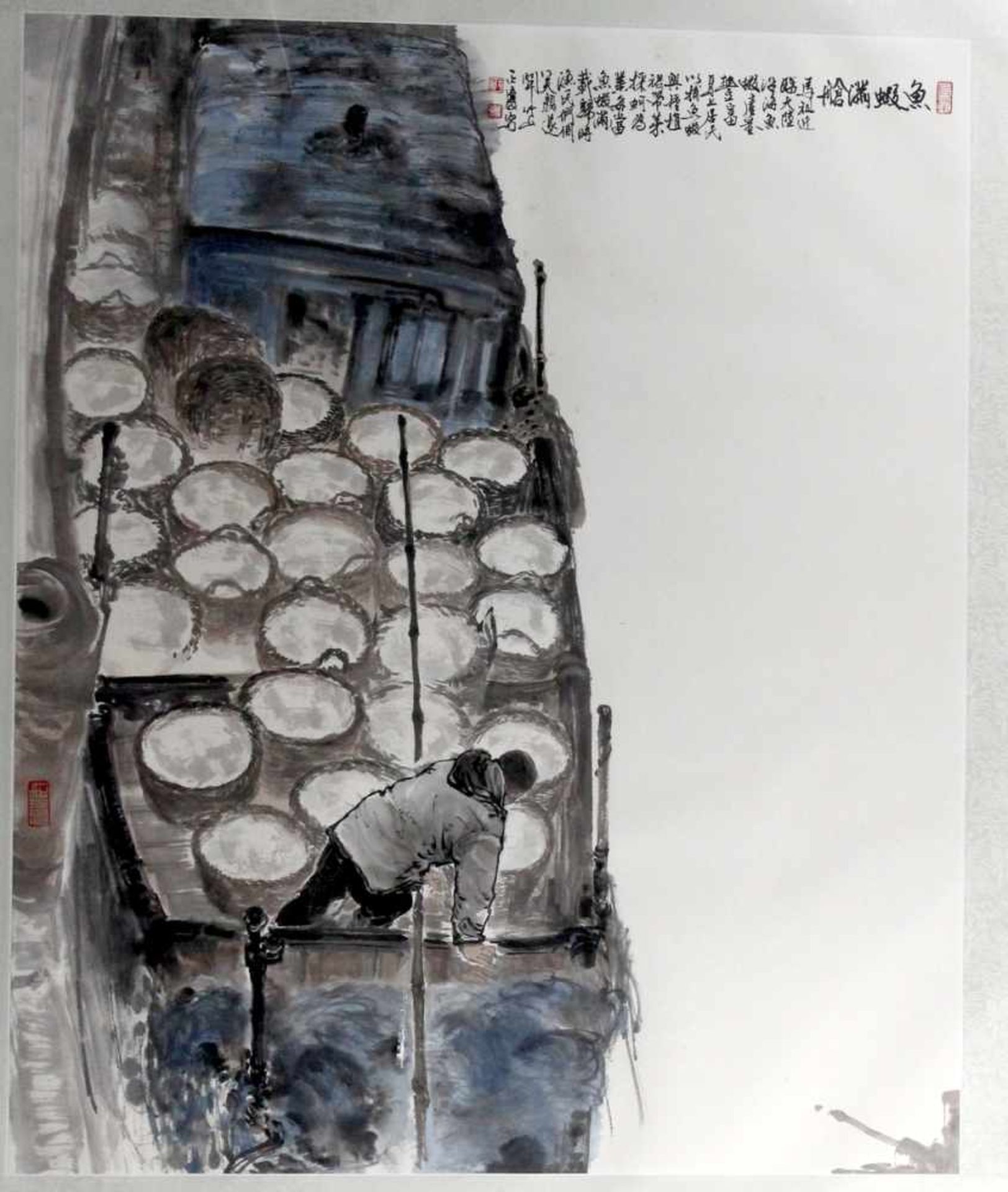 Chinesischer Künstler " Lastenkahn "< - Bild 4 aus 5
