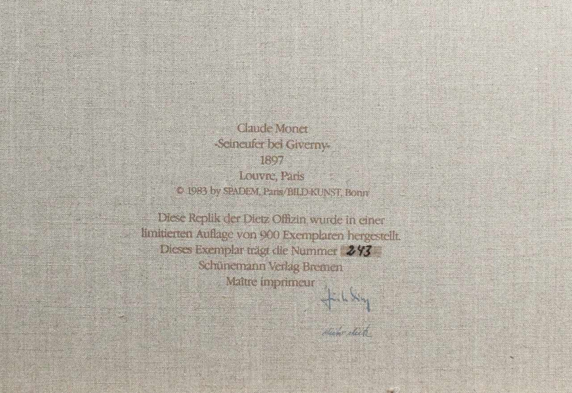 Claude Monet Dietz Replik - Bild 3 aus 4