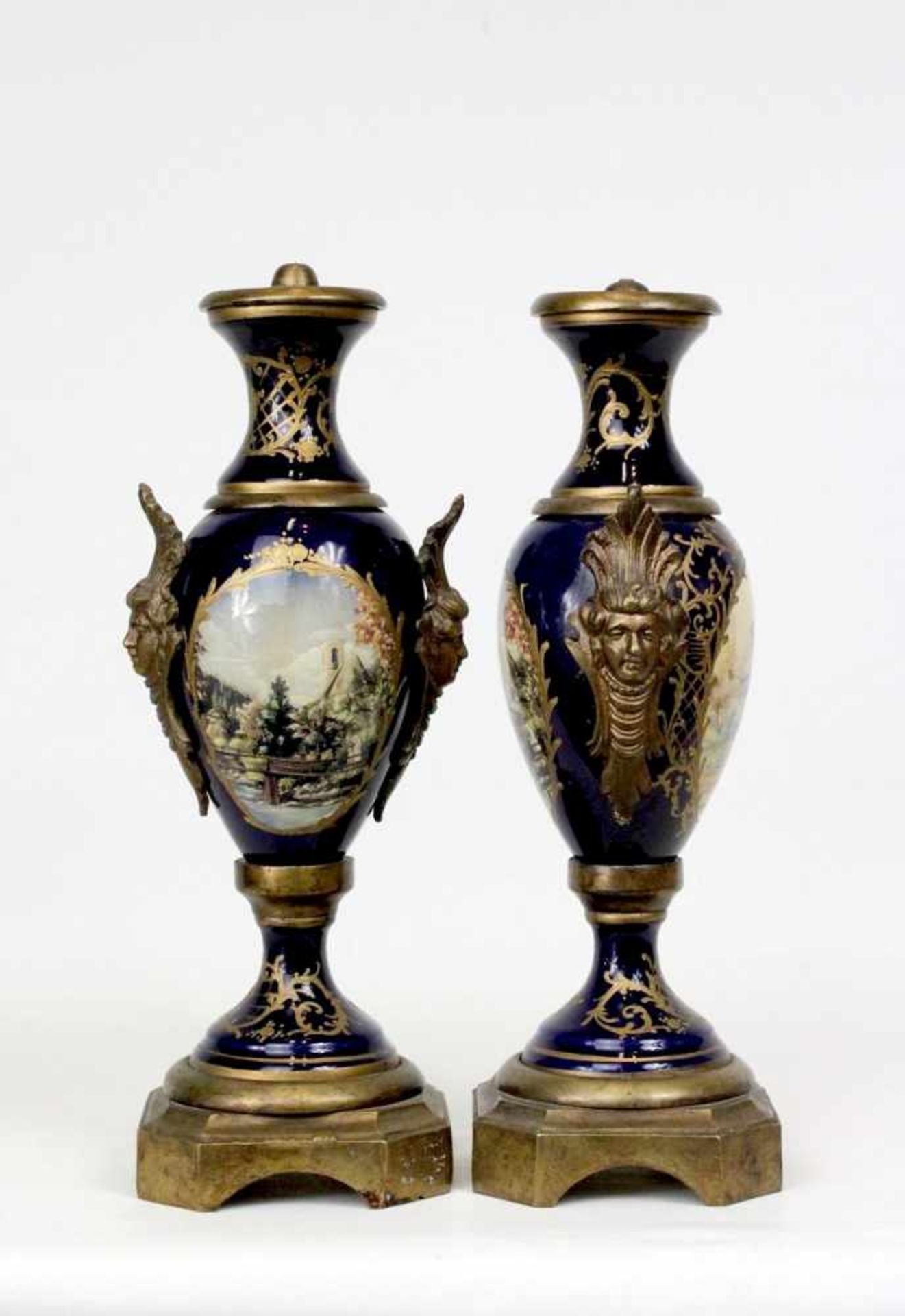 Paar Urnenvasen um 1900 - Bild 4 aus 4