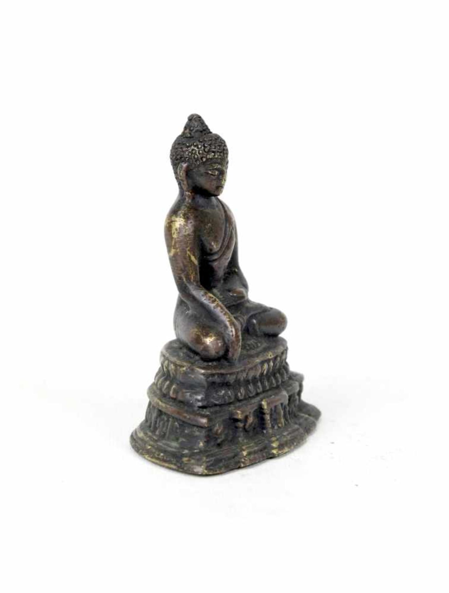 Tibet Buddha Shakyamuni Bronze 19.Jhdt - Image 2 of 4