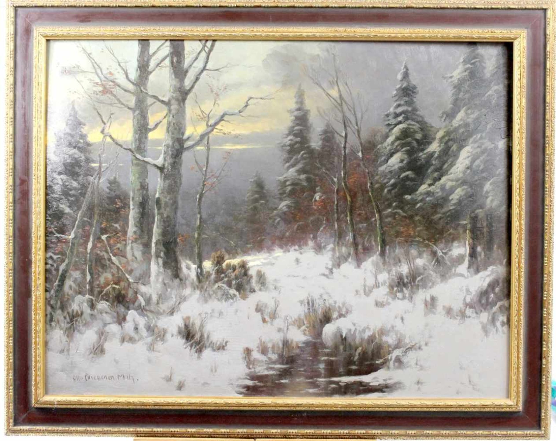 Scheurer, Otto ( 1862 - 1934 ) " Waldlichtung im Winter "