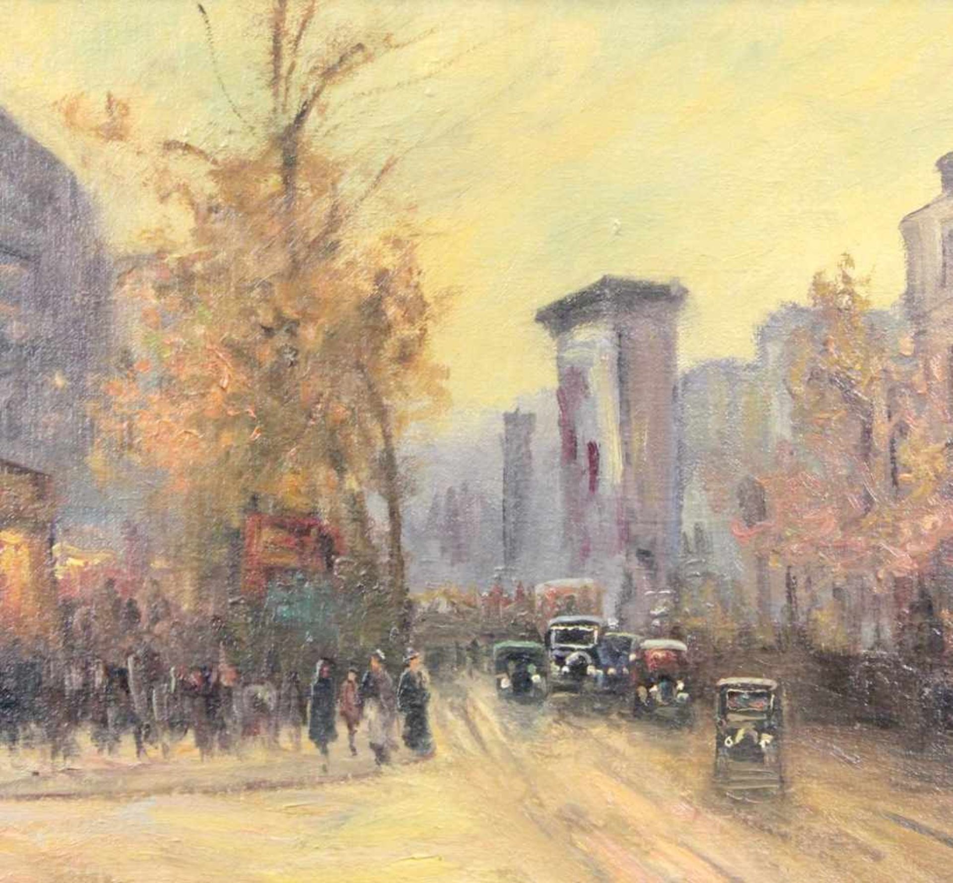 Cortes, Edouard ( 1882 - 1969 ) attr. " Pariser Straßenszene "< - Bild 3 aus 7