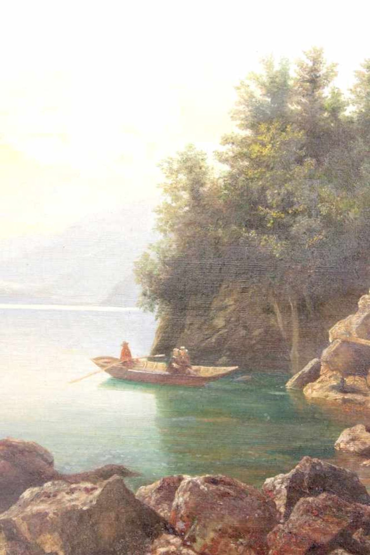 Dahl, Carl ( 1812 - 1887 ) " Ruderboot auf dem Gebirgssee " - Bild 5 aus 8