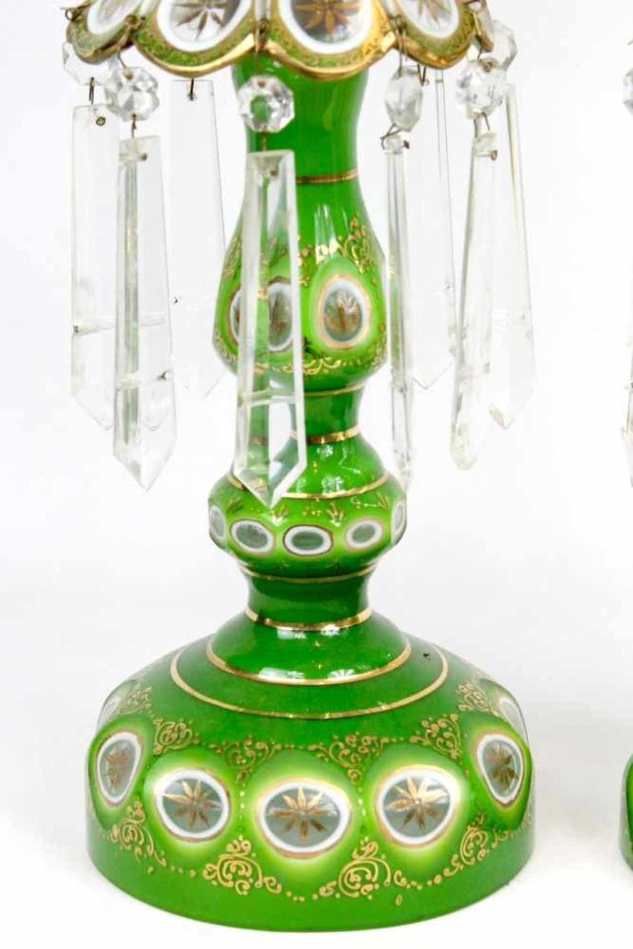 Paar Böhmische Kristall Glasleuchter für den Osmanischen Markt 19.Jhdt.<b - Bild 4 aus 13