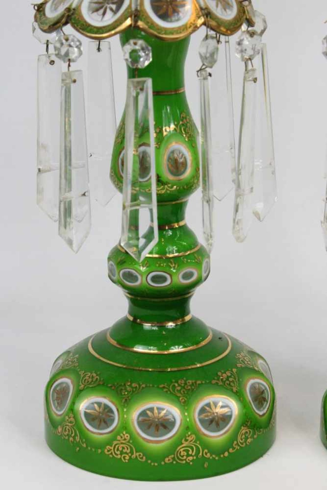 Paar Böhmische Kristall Glasleuchter für den Osmanischen Markt 19.Jhdt.<b - Bild 8 aus 13