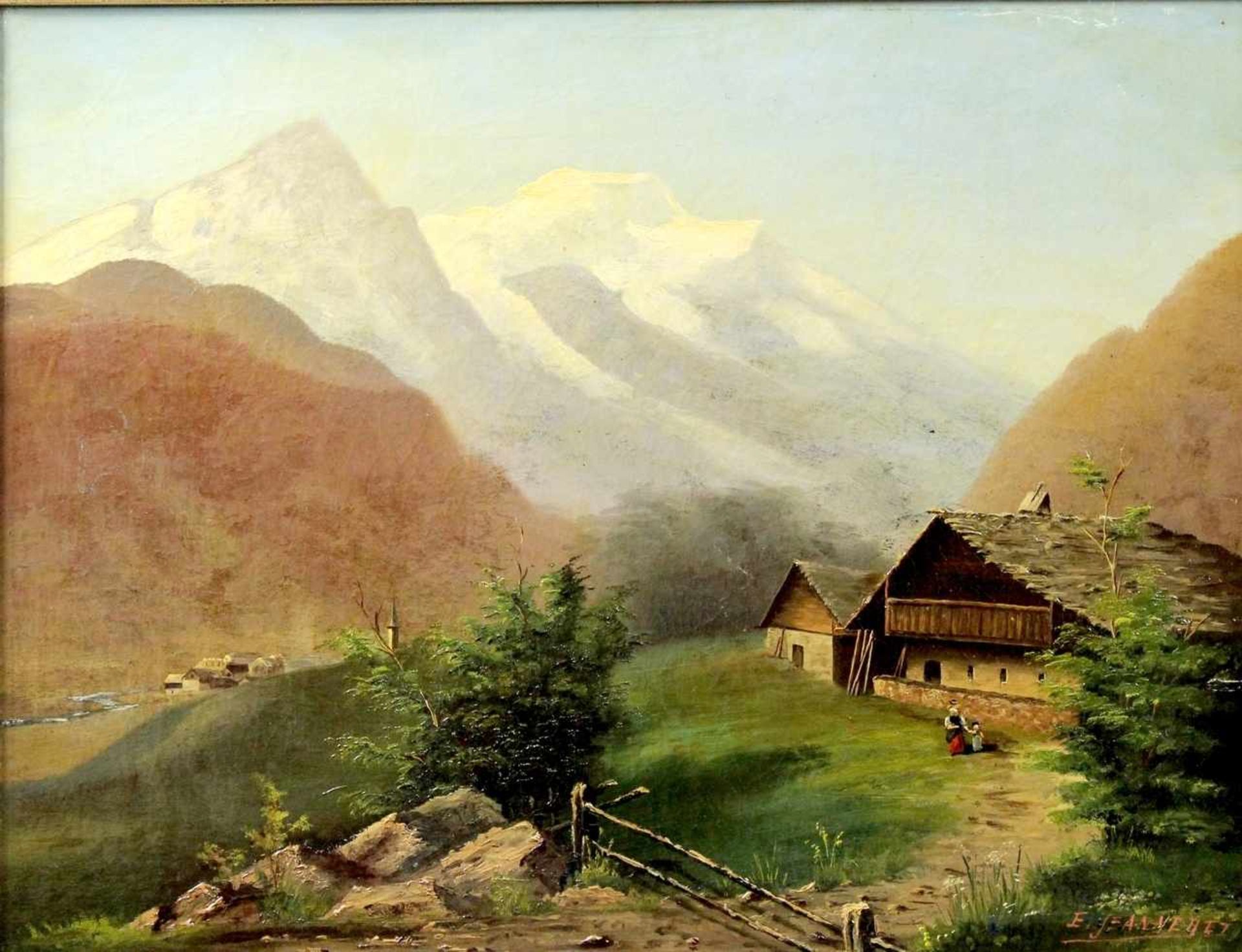 Jeannet, E., " Almhütte in der Schweiz "< - Image 2 of 4