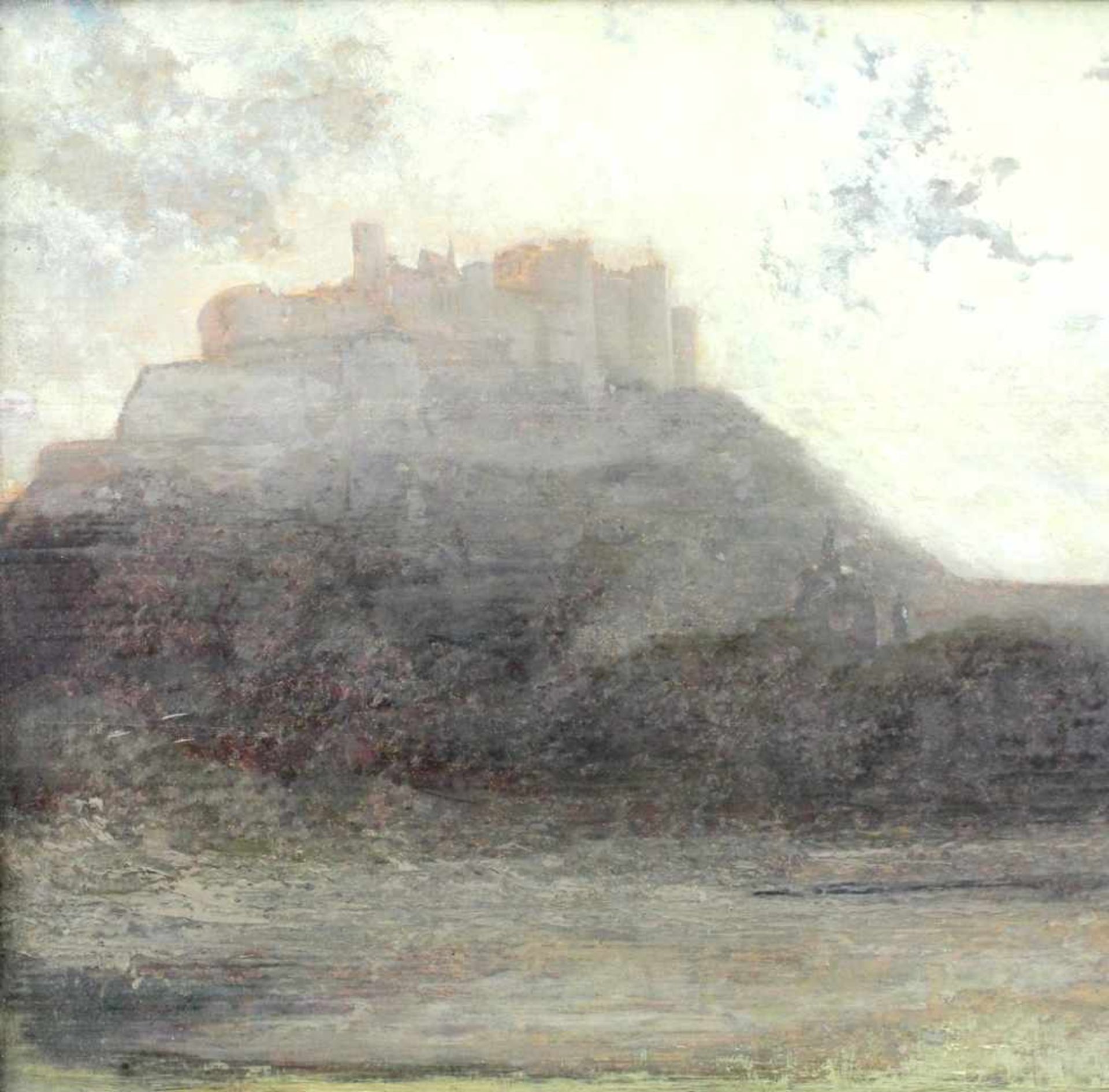 Carl Spitzweg attr. " Rheinische Flusslandschaft mit Burg " - Bild 5 aus 8