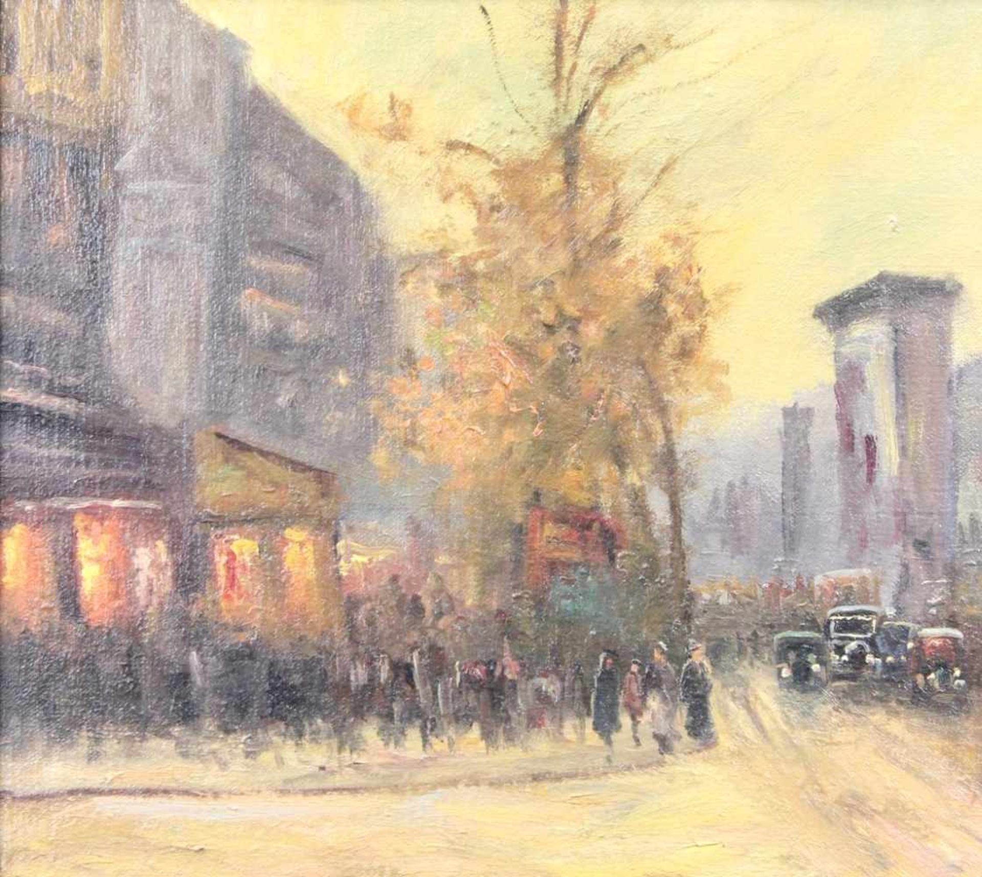 Cortes, Edouard ( 1882 - 1969 ) attr. " Pariser Straßenszene "< - Bild 6 aus 7