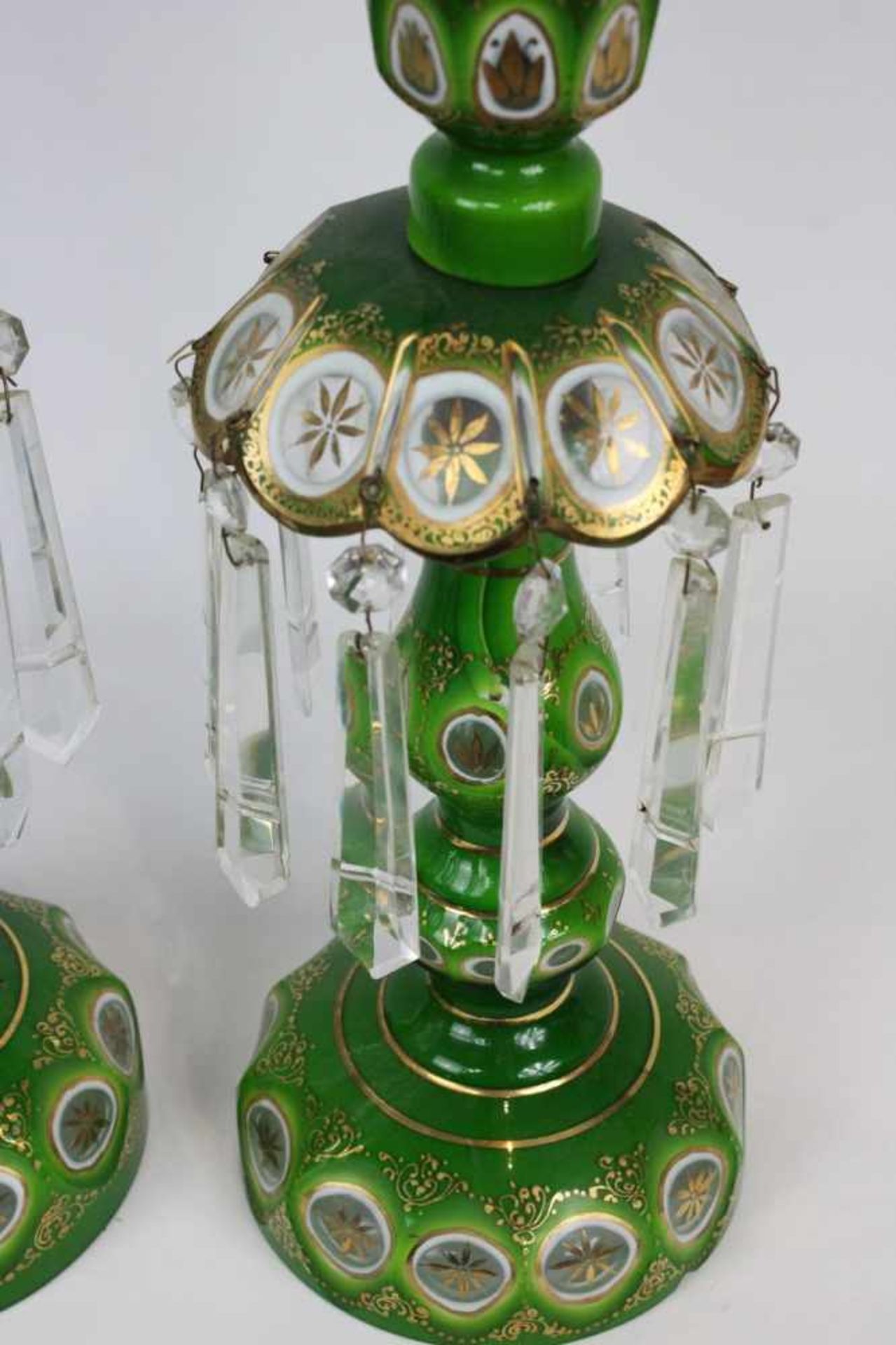 Paar Böhmische Kristall Glasleuchter für den Osmanischen Markt 19.Jhdt.<b - Bild 10 aus 13