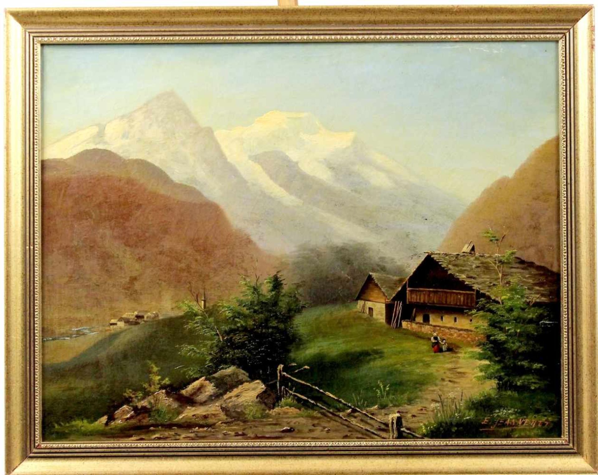 Jeannet, E., " Almhütte in der Schweiz "<