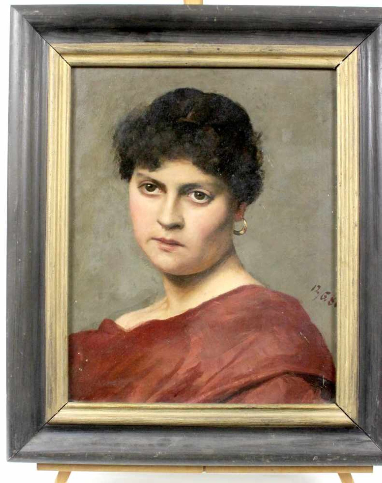 Seeger, Hermann ( 1857 - 1945 ) " Porträt einer jungen Römerin "<b - Bild 2 aus 2