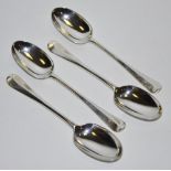 A set of four silver spoons dated 1919 200g gross