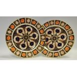 A pair of Royal Crown Derby 1128 pattern dessert plates