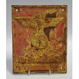 A WWII German cast iron registrar plaque Der Standesamt