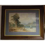 Edwin Harris Sussex Landscapes watercolour signed and framed; Rocky River side watercolour;