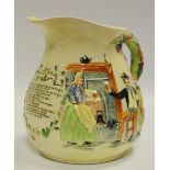 A Crown Devon Auld Lang Syne musical jug