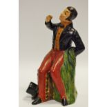 A Red Ashay figure of a gentleman with a top hat