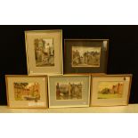 Pictures and Prints - Stanley Chapman, a pair, Worksop College, signed, watercolour,