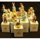 Ceramics - Royal Albert Beatrix Potter figures to include Mr McGregor x 2; large Tom Kitten;