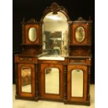 An early 20th century mahogany and marquetry chiffonier,