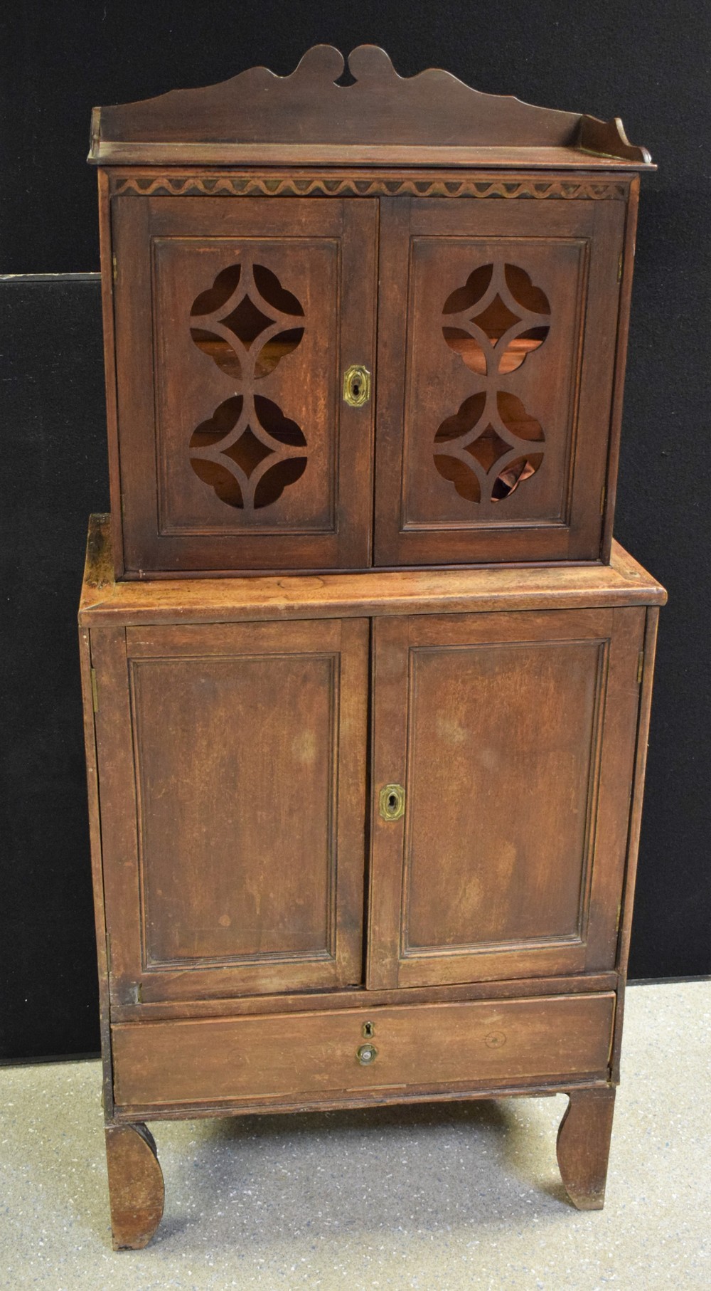 A Gothic Revival mahogany side cabinet,