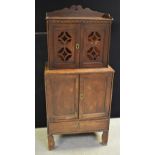 A Gothic Revival mahogany side cabinet,