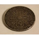 Coin - a Charles II silver Crown,