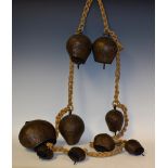 A set of graduated Greek camel bells,