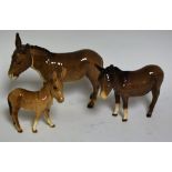 A Beswick model of a Donkey, 13cm; others,