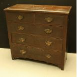 A late Victorian pine chest of drawers, c.