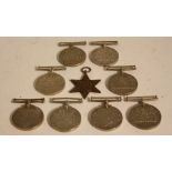 Medals - World War Two defence medals and The 1939 - 1945 Star (9)