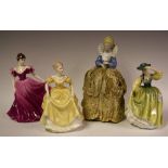 Figures- Royal Doulton Buttercup HN2309, Coalport Ladies of Fashion Alison and Emily, Pin Doll,