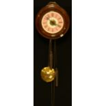 A Victorian 'Postmans' alarm wall clock, 27.