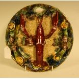 A 19th century lobster plate,