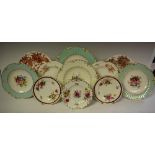 A pair of Royal Crown Derby Pinxton Roses plates,