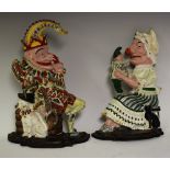 A pair cast iron figure, Punch and Judy,