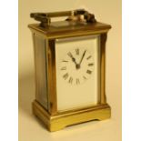 A 20th century brass carriage timepiece, ACG,