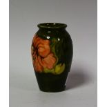 A Moorcroft hibiscus pattern ovoid vase,