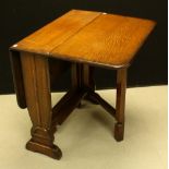 A 20th century drop-leaf table,