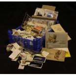 Cigarette Cards - tray of cigarette and trade cards,