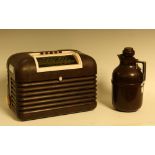 A Bakelite radio,