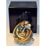 A Royal Crown Derby paperweight, Dragon of Good Fortune, Peter Jones Millennium exclusive,
