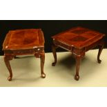 A pair of contemporary low occasional tables (2)