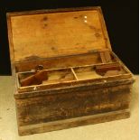 Tools - a late 19th century pitch pine tool chest,