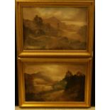 J Blair Rennie (Scottish 1865-1945) a pair, Landscapes, oils, signed,