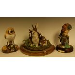 Ceramics - a Royal Crown Derby model of a Barn Owl,