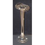 A large 19th century trumpet vase clear glass,