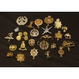 Militaria - a quantity of cap badges, including Royal Artillery, Liverpool Scottish, The Kings Own,