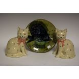 Rye Pottery cats;